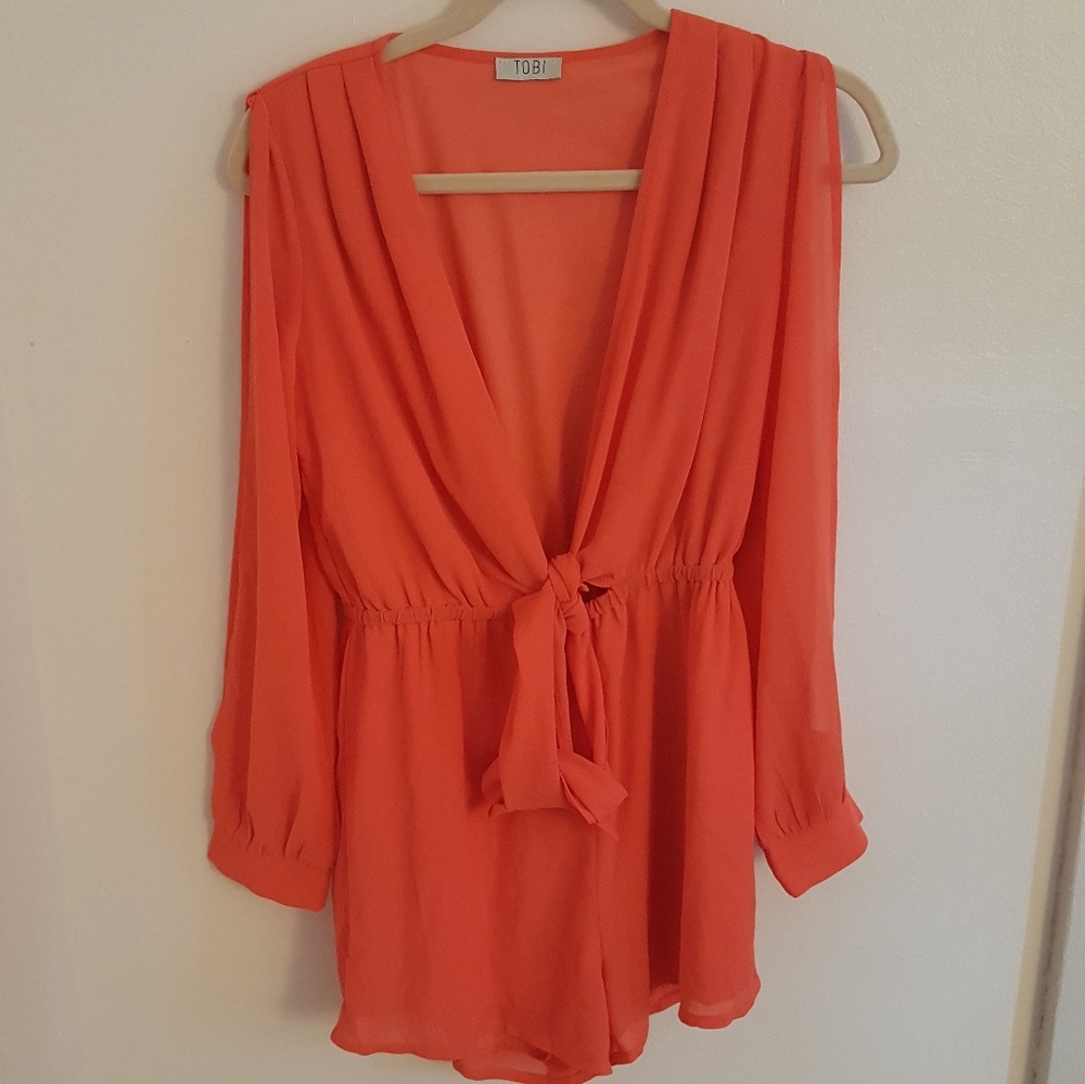 Stunning split sleeve romper